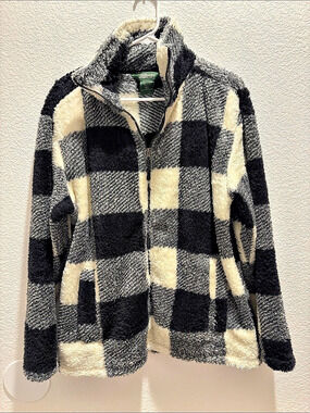 Stillwater Supply Co. Checkered Teddy Jacket in Black & Cream Like New